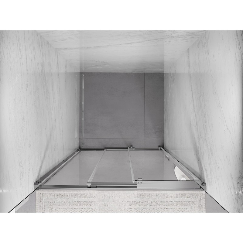 Mexen Exo-3S drzwi prysznicowe rozsuwane 75 cm, transparent, chrom - 8153-075-000-01-00