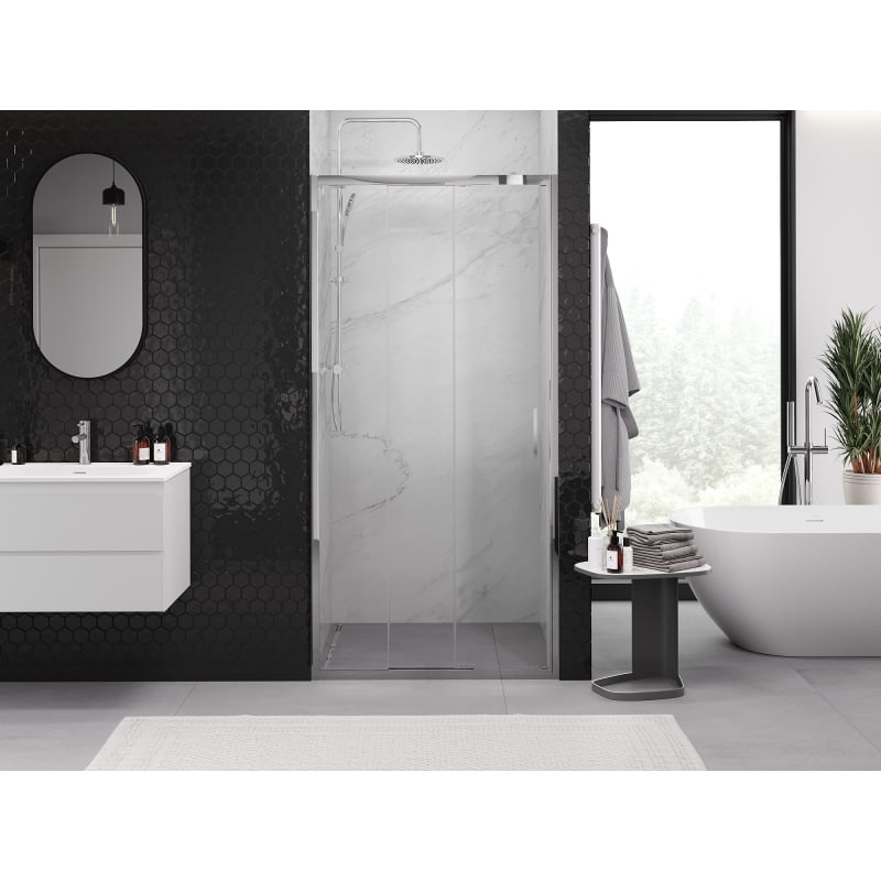 Mexen Exo-3S portes de douche coulissantes 80 cm, transparent, chrome - 8153-080-000-01-00