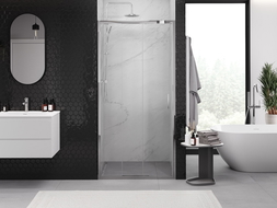 Mexen Exo-3S bīdāmās dušas durvis 90 cm, caurspīdīgas, hromētas - 8153-090-000-01-00