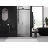 Mexen Exo-3S drzwi prysznicowe rozsuwane 70 cm, transparent, czarne - 8153-070-000-70-00