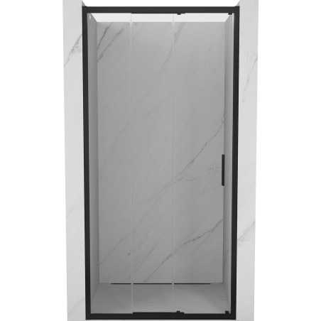 Mexen Exo-3S bīdāmās dušas durvis 70 cm, caurspīdīgas, melnas - 8153-070-000-70-00