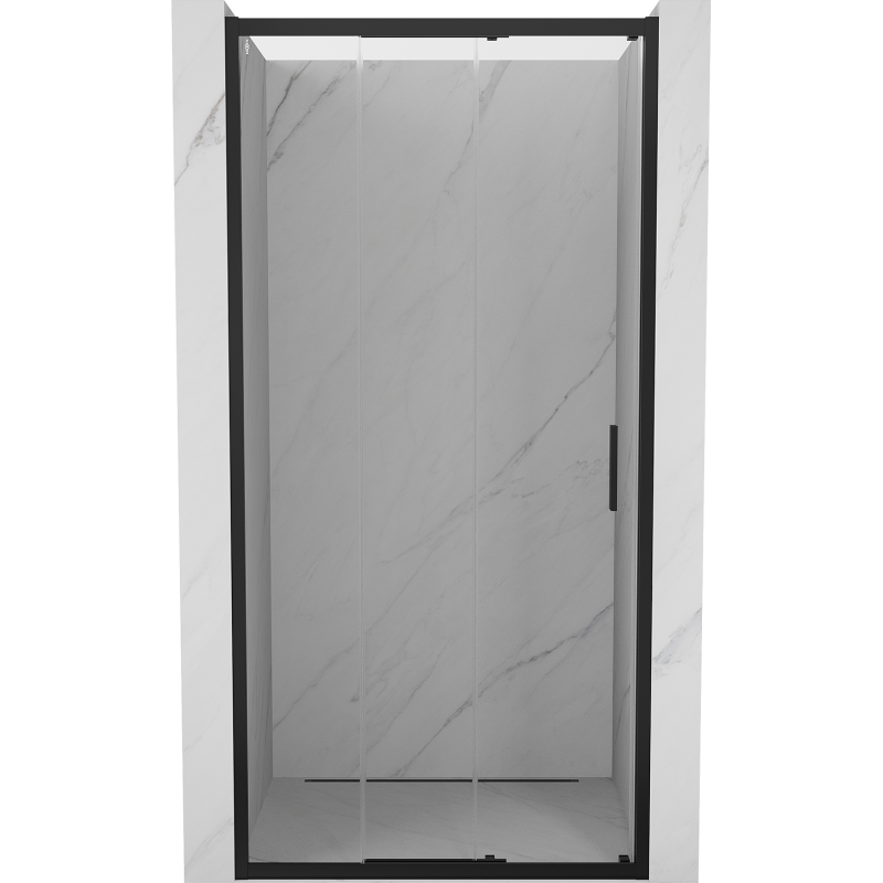 Mexen Exo-3S drzwi prysznicowe rozsuwane 95 cm, transparent, czarne - 8153-095-000-70-00