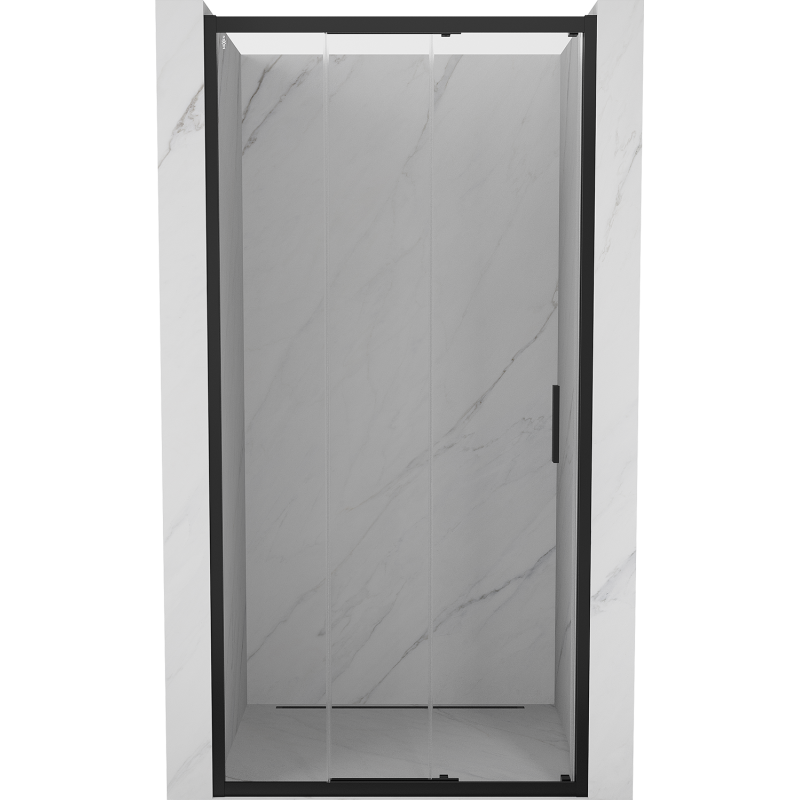 Mexen Exo-3S bīdāmās dušas durvis 100 cm, caurspīdīgas, melnas - 8153-100-000-70-00