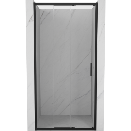Mexen Exo-3S drzwi prysznicowe rozsuwane 100 cm, transparent, czarne - 8153-100-000-70-00