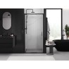 Mexen Exo-3S drzwi prysznicowe rozsuwane 100 cm, transparent, czarne - 8153-100-000-70-00