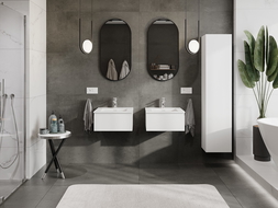 Mexen Orio armario de baño de 50 cm con lavabo Otis, 1 cajón, blanco mate - 91A10-05023-1-BF01-W18M01