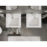 Mexen Orio bathroom cabinet 50 cm with Otis washbasin, 1 drawer, matte graphite/white matte - 91A10-05023-1-BF66-W18M01