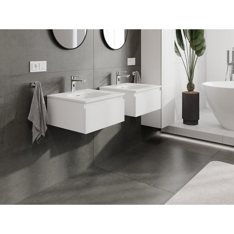 Mexen Orio vannitoakapp 50 cm valamu Vela abil, 1 sahtel, valge matt - 91A10-05023-1-BF01-W23M01