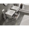 Mexen Orio vannitoakapp 50 cm koos Vela valamuga, 1 sahtel, hall matt/valge matt - 91A10-05023-1-BF62-W23M01