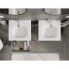Mexen Orio vannitoakapp 50 cm koos Vela valamuga, 1 sahtel, hall matt/valge matt - 91A10-05023-1-BF62-W23M01