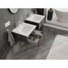 Mexen Orio kupaonski ormarić 50 cm s umivaonikom Vela, 1 ladica, grafit mat/bijela mat - 91A10-05023-1-BF66-W23M01