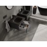 Mexen Orio armadietto da bagno 50 cm con lavabo Vela, 1 cassetto, nero opaco - 91A10-05023-1-BF71-W23M71