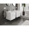 Mexen Orio armario de baño de 50 cm con lavabo Vela, 2 cajones, blanco brillo - 91A10-05047-2-BFF00-W23M00