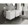 Mexen Orio meuble de salle de bains 50 cm avec lavabo Vela, 2 tiroirs, blanc mat - 91A10-05047-2-BFF01-W23M01