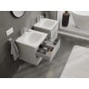 Mexen Orio mueble de baño de 50 cm con lavabo Vela, 2 cajones, gris mate/blanco mate - 91A10-05047-2-BFF62-W23M01