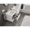 Mexen Orio bathroom cabinet 50 cm with Otis washbasin, 2 drawers, white matte - 91A10-05047-2-BFF01-W18M01