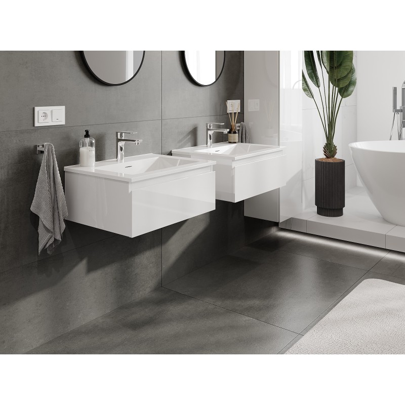 Mexen Orio armário de casa de banho 60 cm com lavatório Otis, 1 gaveta, branco brilho - 91A10-06023-1-BF00-W18M00