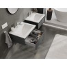 Mexen Orio 60 cm Bathroom Cabinet with Otis Sink, 1 Drawer, Graphite Matte/White Matte - 91A10-06023-1-BF66-W18M01