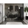 Mexen Orio mobiletto da bagno 60 cm con lavabo Otis, 1 cassetto, nero lucido/nero opaco - 91A10-06023-1-BF70-W18M71