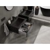 Mexen Orio mobiletto da bagno 60 cm con lavabo Otis, 1 cassetto, nero lucido/nero opaco - 91A10-06023-1-BF70-W18M71