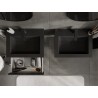 Mexen Orio armario de baño de 60 cm con lavabo Otis, 1 cajón, negro brillo/negro mate - 91A10-06023-1-BF70-W18M71