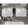 Mexen Orio vannitoakapp 60 cm valamu Otis, 2 sahtlit, hall matt/valge matt - 91A10-06047-2-BFF62-W18M01