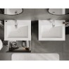 Mexen Orio mobiletto da bagno 60 cm con lavabo Otis, 2 cassetti, grafite opaco/bianco opaco - 91A10-06047-2-BFF66-W18M01