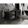 Mexen Orio armario de baño de 60 cm con lavabo Otis, 2 cajones, negro brillante/negro mate - 91A10-06047-2-BFF70-W18M71