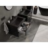 Mexen Orio badkamerkast 60 cm met wastafel Otis, 2 laden, zwart glans/zwart mat - 91A10-06047-2-BFF70-W18M71