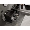 Mexen Orio mobile da bagno 60 cm con lavabo Otis, 2 cassetti, nero lucido/nero opaco - 91A10-06047-2-BFF70-W18M71