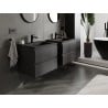 Mexen Orio meuble de salle de bain 60 cm avec lavabo Otis, 2 tiroirs, noir mat - 91A10-06047-2-BFF71-W18M71