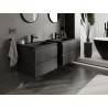Mexen Orio mobile da bagno 60 cm con lavabo Otis, 2 cassetti, nero opaco - 91A10-06047-2-BFF71-W18M71