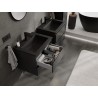 Mexen Orio bathroom cabinet 60 cm with Otis washbasin, 2 drawers, black matte - 91A10-06047-2-BFF71-W18M71