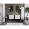 Mexen Orio bathroom cabinet 60 cm with Vela washbasin, 2 drawers, white gloss - 91A10-06047-2-BFF00-W23M00