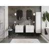 Mexen Orio armario de baño 60 cm con lavabo Vela, 2 cajones, blanco mate - 91A10-06047-2-BFF01-W23M01