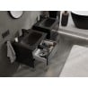 Mexen Orio Badezimmerschrank 60 cm mit Waschbecken Vela, 2 Schubladen, Schwarz Glanz/Schwarz Matt - 91A10-06047-2-BFF70-W23M71