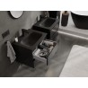 Mexen Orio mobile da bagno 60 cm con lavabo Vela, 2 cassetti, nero lucido/nero opaco - 91A10-06047-2-BFF70-W23M71