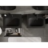 Mexen Orio meuble de salle de bain 60 cm avec lavabo Vela, 2 tiroirs, noir brillant/noir mat - 91A10-06047-2-BFF70-W23M71