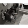 Mexen Orio bathroom cabinet 60 cm with Vela sink, 2 drawers, black matt - 91A10-06047-2-BFF71-W23M71