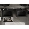 Mexen Orio bathroom cabinet 60 cm with Vela sink, 2 drawers, black matt - 91A10-06047-2-BFF71-W23M71
