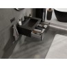 Mexen Orio armario de baño de 70 cm con lavabo Otis, 1 cajón, negro brillo/negro mate - 91A10-07023-1-BF70-W18M71