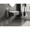 Mexen Orio bathroom cabinet 70 cm with Vela sink, 1 drawer, matte graphite/white matte - 91A10-07023-1-BF66-W23M01