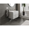 Mexen Orio armadietto da bagno 70 cm con lavabo Vela, 2 cassetti, grigio opaco/bianco opaco - 91A10-07047-2-BFF62-W23M01