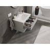 Mexen Orio vannitoakapp 70 cm koos valamu Velaga, 2 sahtlit, hall matt/valge matt - 91A10-07047-2-BFF62-W23M01