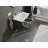 Mexen Orio meuble de salle de bain 70 cm avec lavabo Vela, 2 tiroirs, graphite mat/blanc mat - 91A10-07047-2-BFF66-W23M01
