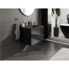 Mexen Orio mobile bagno 70 cm con lavabo Vela, 2 cassetti, nero lucido/nero opaco - 91A10-07047-2-BFF70-W23M71