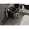 Mexen Orio mueble de baño 70 cm con lavabo Vela, 2 cajones, negro mate - 91A10-07047-2-BFF71-W23M71
