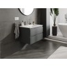 Mexen Orio armario de baño de 70 cm con lavabo Otis, 2 cajones, grafito mate/blanco mate - 91A10-07047-2-BFF66-W18M01