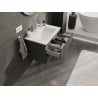 Mexen Orio szafka łazienkowa 70 cm z umywalką Otis, 2 szuflady, grafit mat/biała mat - 91A10-07047-2-BFF66-W18M01