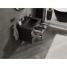 Mexen Orio bathroom cabinet 70 cm with Otis sink, 2 drawers, black matt - 91A10-07047-2-BFF71-W18M71